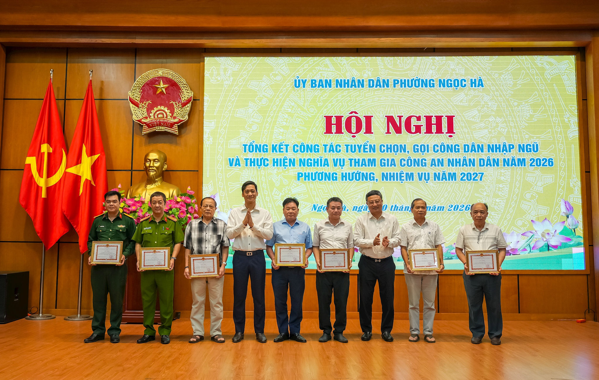 Phường Ngọc Hà hoàn thành 100% chỉ tiêu tuyển quân năm 2026, nâng cao chất lượng công tác tuyển chọn công dân nhập ngũ