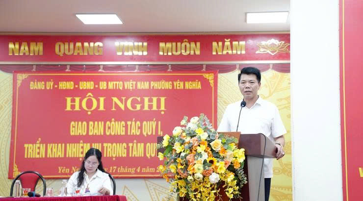 Phường Yên Nghĩa tập trung tháo gỡ điểm nghẽn, tạo đà bứt phá nhiệm vụ quý II-2026
