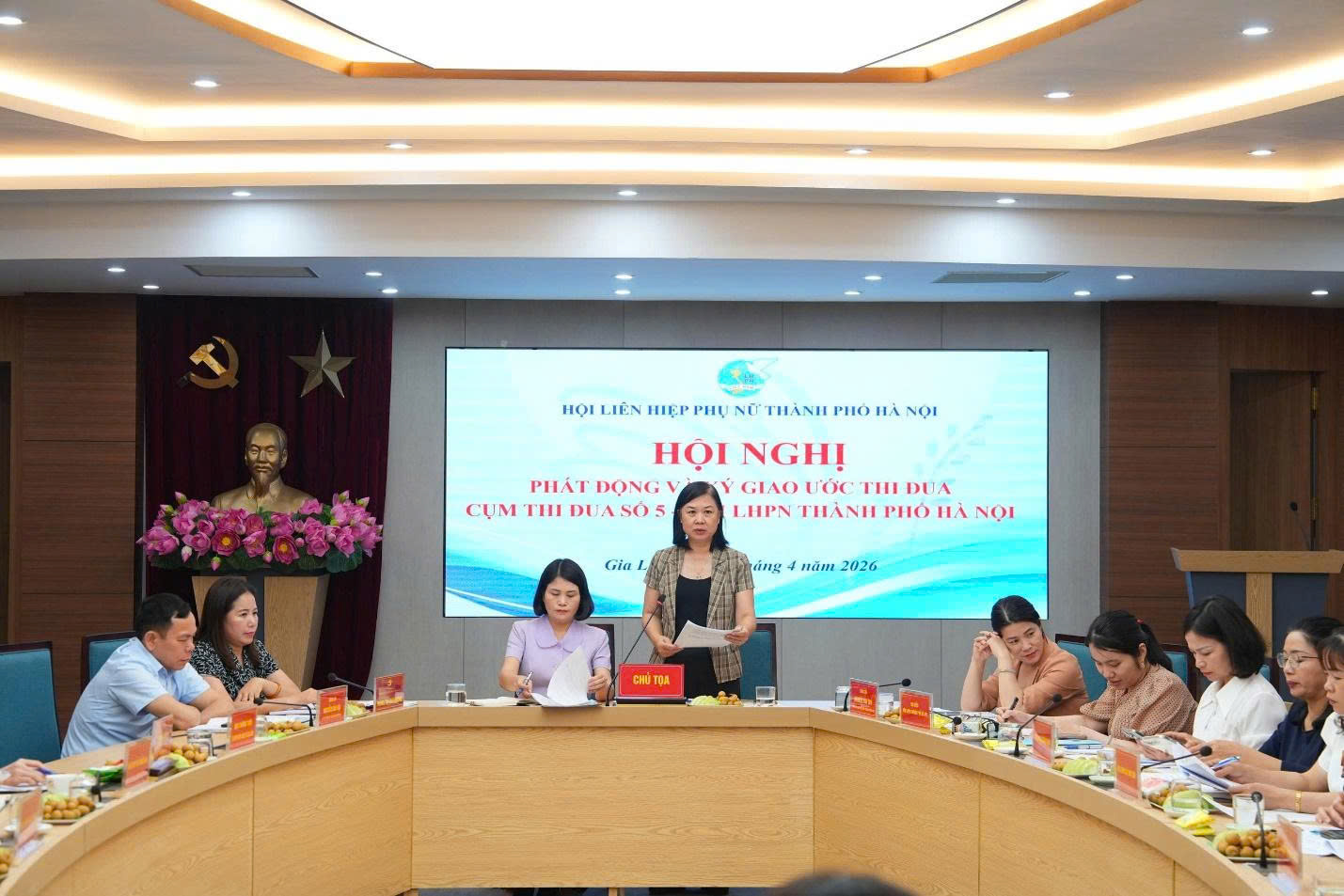 Xã Gia Lâm khởi động phong trào thi đua năm 2026 của Cụm thi đua số 05, lan tỏa khí thế đổi mới trong công tác Hội phụ nữ