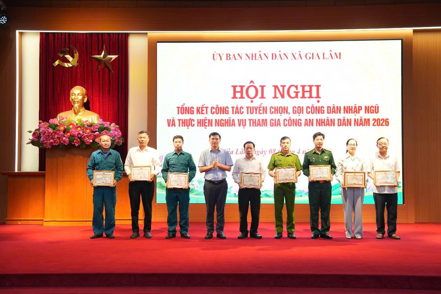 UBND xã Gia Lâm tổng kết công tác tuyển quân năm 2026, tiếp tục nâng cao chất lượng nguồn nhập ngũ và thực hiện nhiệm vụ quốc phòng