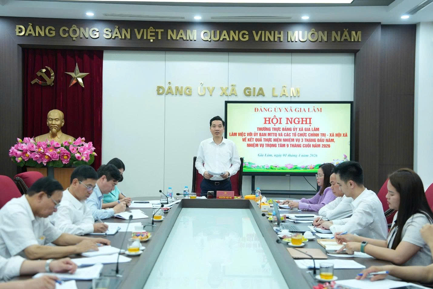 Đảng ủy xã Gia Lâm yêu cầu phát huy vai trò nòng cốt của MTTQ và các đoàn thể trong thực hiện nhiệm vụ chính trị năm 2026