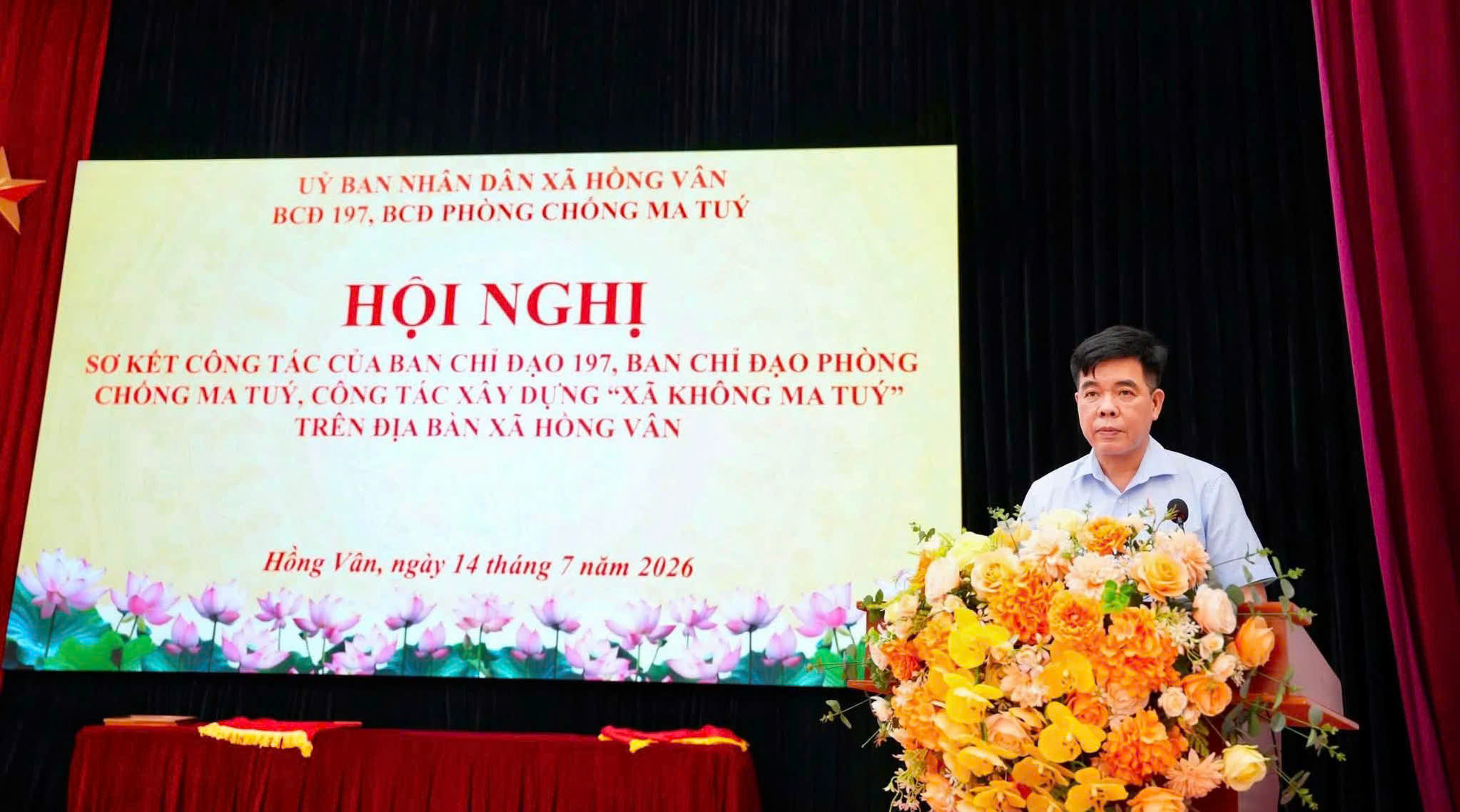 Xã Hồng Vân tăng cường các giải pháp bảo đảm an ninh trật tự, quyết tâm xây dựng địa bàn không ma túy