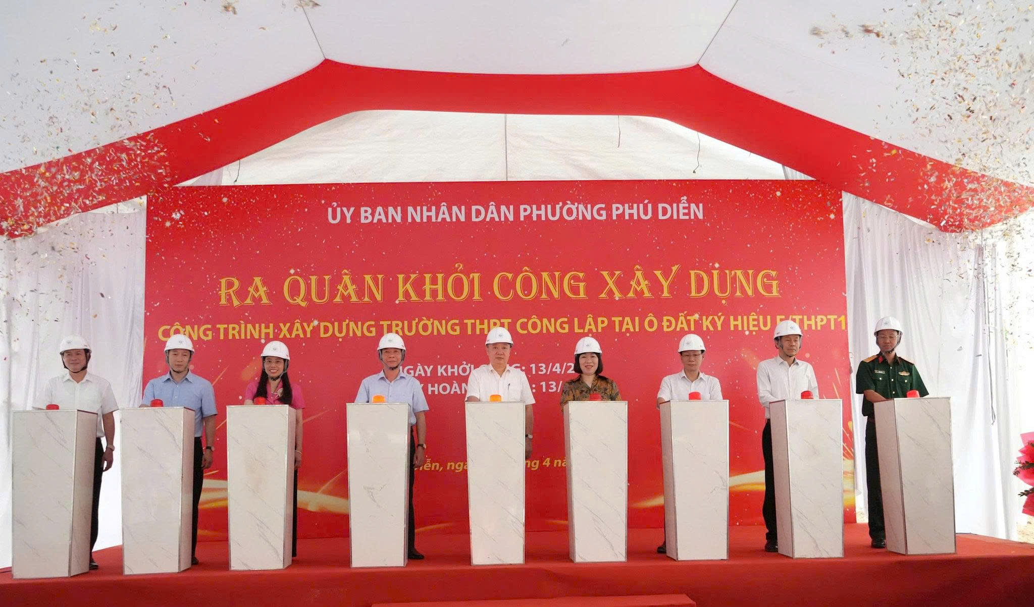 Phường Phú Diễn khởi công xây dựng Trường THPT công lập hiện đại, bổ sung hạ tầng giáo dục trọng điểm