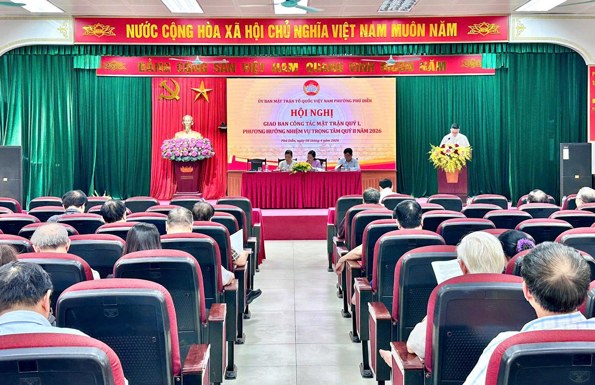Phường Phú Diễn triển khai nhiệm vụ trọng tâm quý II-2026, phát huy vai trò Mặt trận trong xây dựng khối đại đoàn kết toàn dân