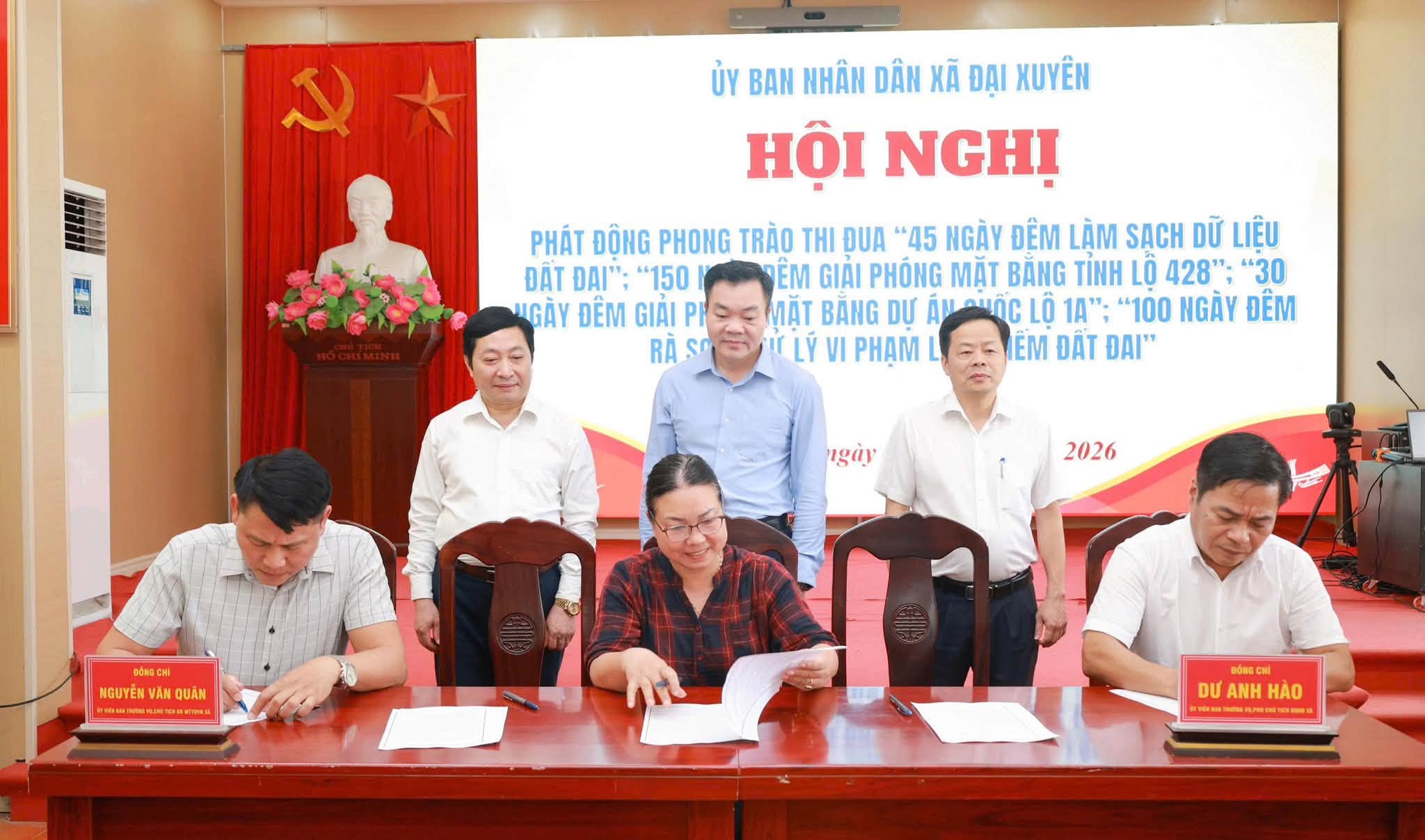 UBND xã Đại Xuyên phát động đợt thi đua cao điểm, tạo chuyển biến mạnh trong quản lý đất đai và giải phóng mặt bằng