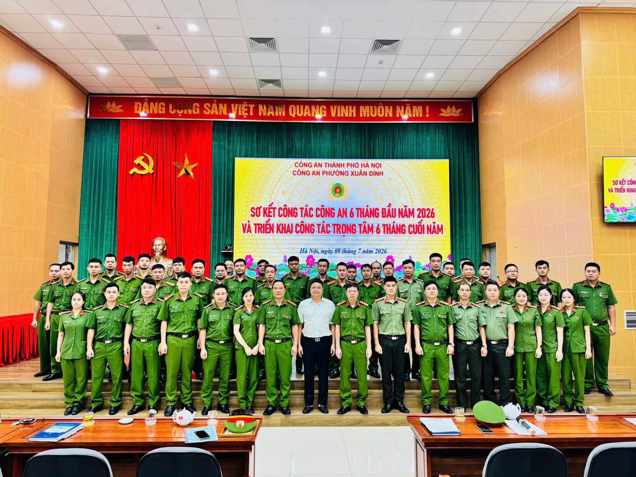 Công an phường Xuân Đỉnh siết chặt kỷ cương, chủ động bảo đảm an ninh, trật tự trong 6 tháng cuối năm 2026