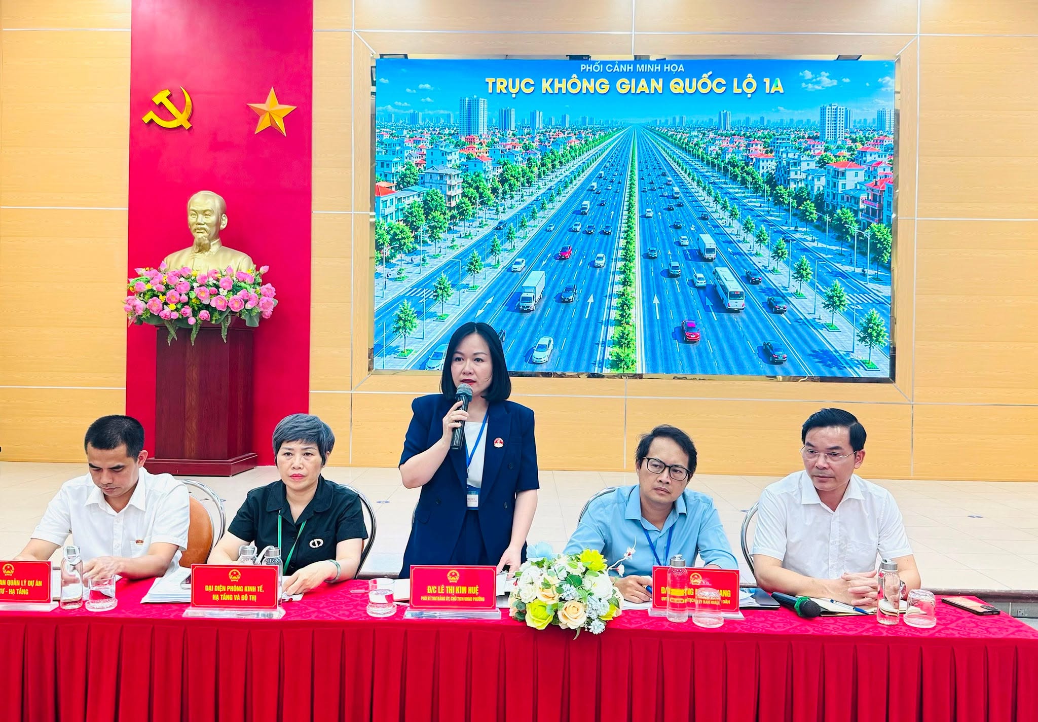 Phường Kim Liên công bố phương án bồi thường, hỗ trợ, tái định cư Dự án trục không gian Quốc lộ 1A