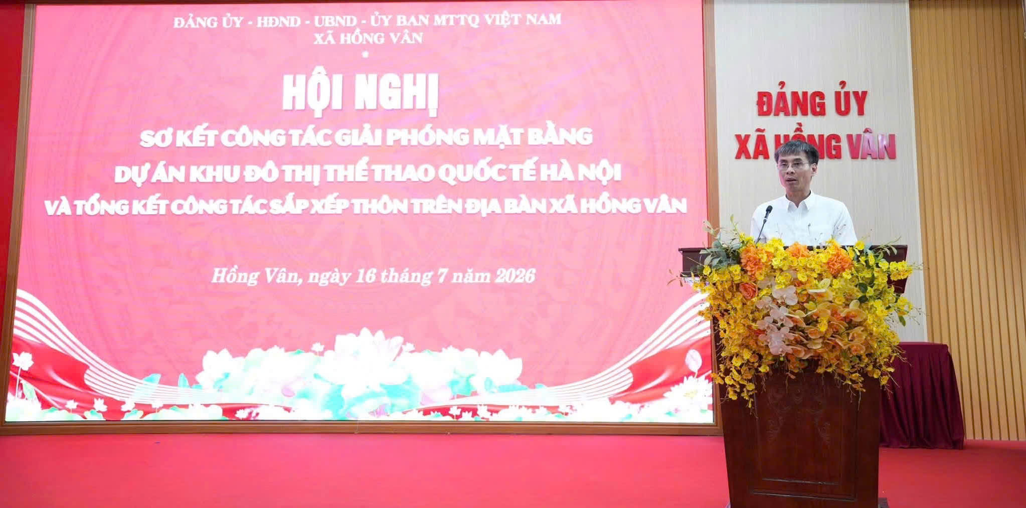 Xã Hồng Vân biểu dương tập thể, cá nhân tiêu biểu sau khi cơ bản hoàn thành giải phóng mặt bằng Dự án Khu đô thị Thể thao Quốc tế Hà Nội