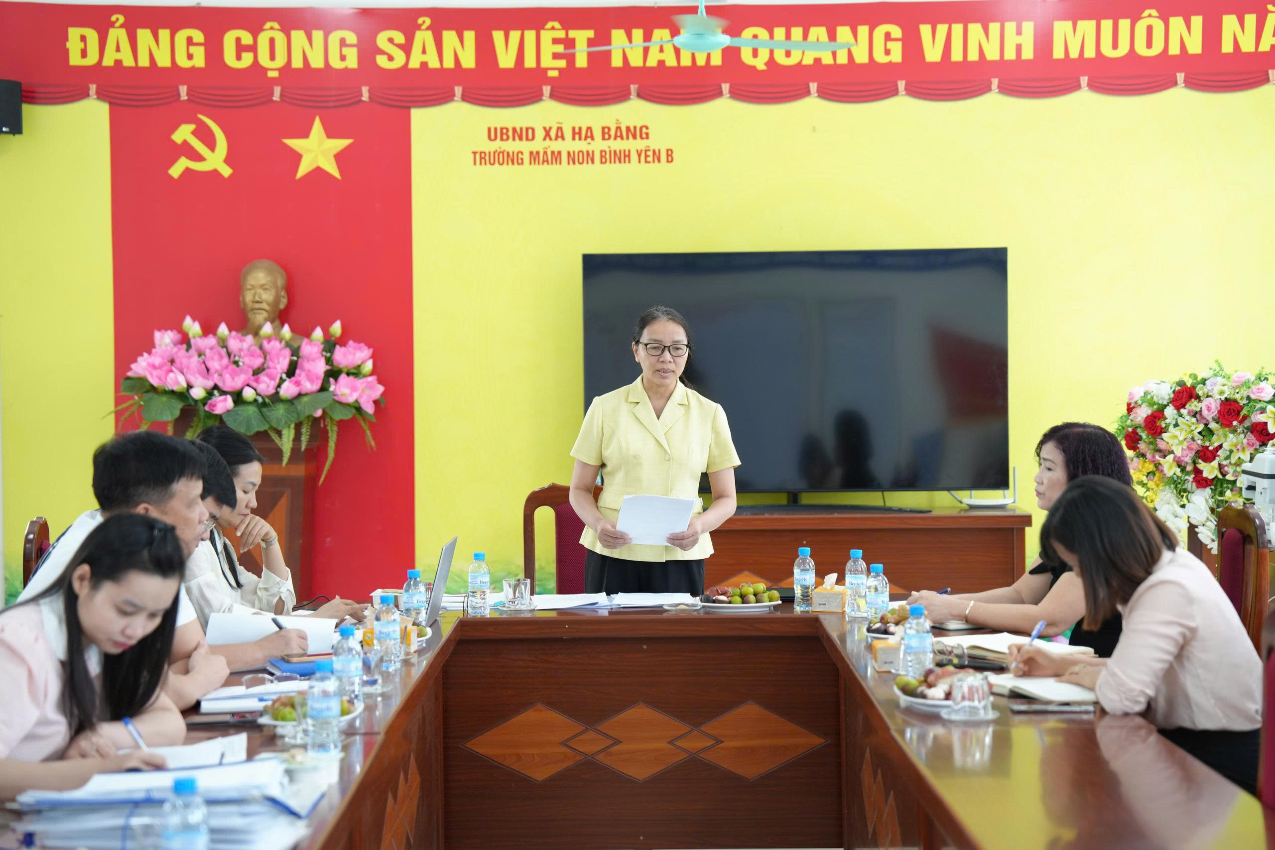 Xã Hạ Bằng tăng cường kiểm tra thực hiện Quy chế dân chủ ở cơ sở tại các trường học