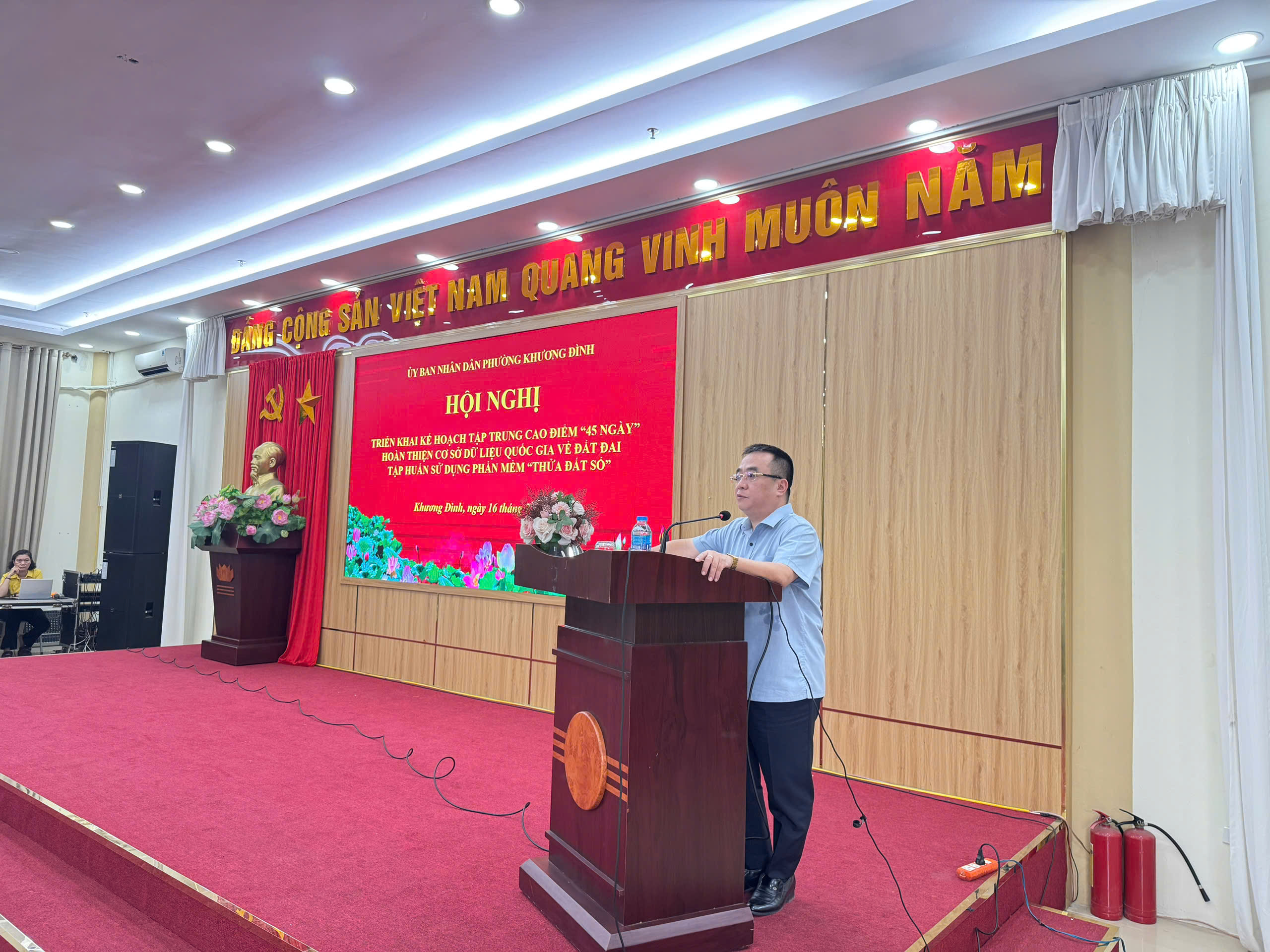 Phường Khương Đình phát động chiến dịch “45 ngày” hoàn thiện cơ sở dữ liệu đất đai, thúc đẩy chuyển đổi số trong quản lý đất đai