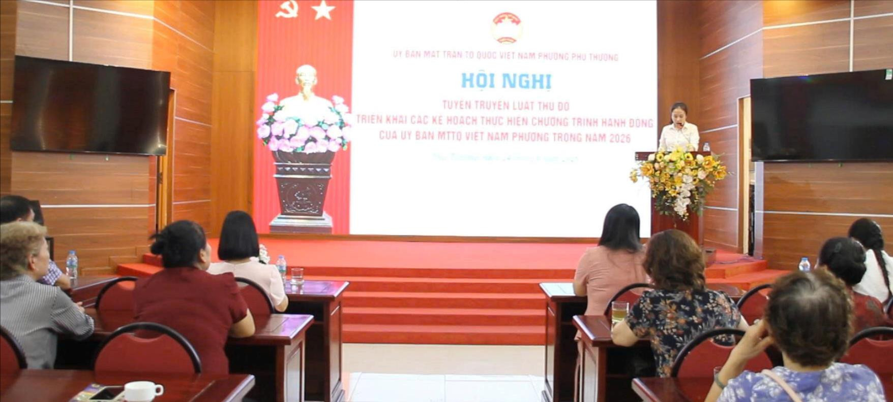 Ủy ban MTTQ Việt Nam phường Phú Thượng đẩy mạnh tuyên truyền Luật Thủ đô năm 2026, thống nhất nhận thức trong hệ thống Mặt trận