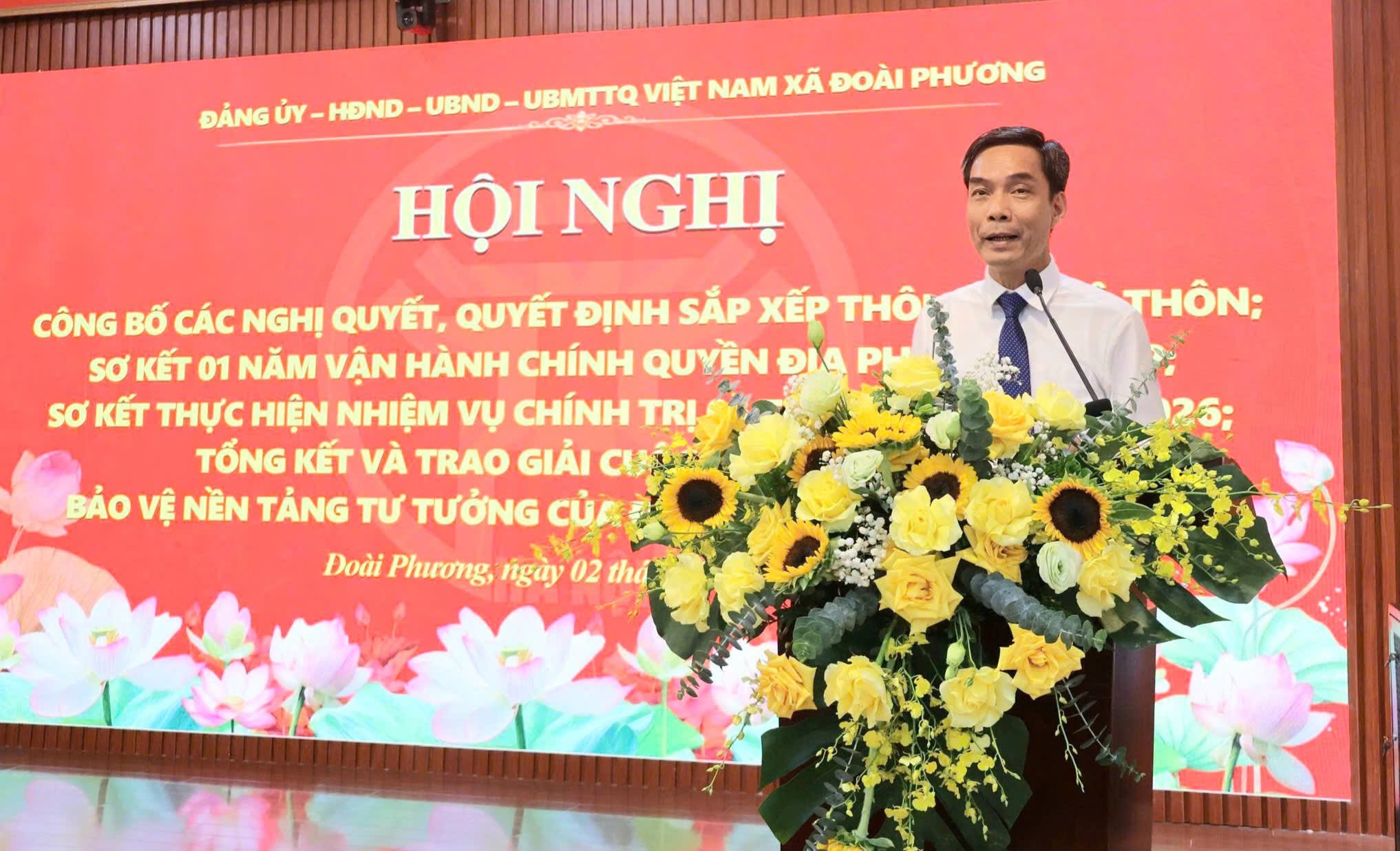 Xã Đoài Phương kiện toàn tổ chức cơ sở, tổng kết nhiều dấu ấn nổi bật sau một năm vận hành mô hình chính quyền địa phương hai cấp