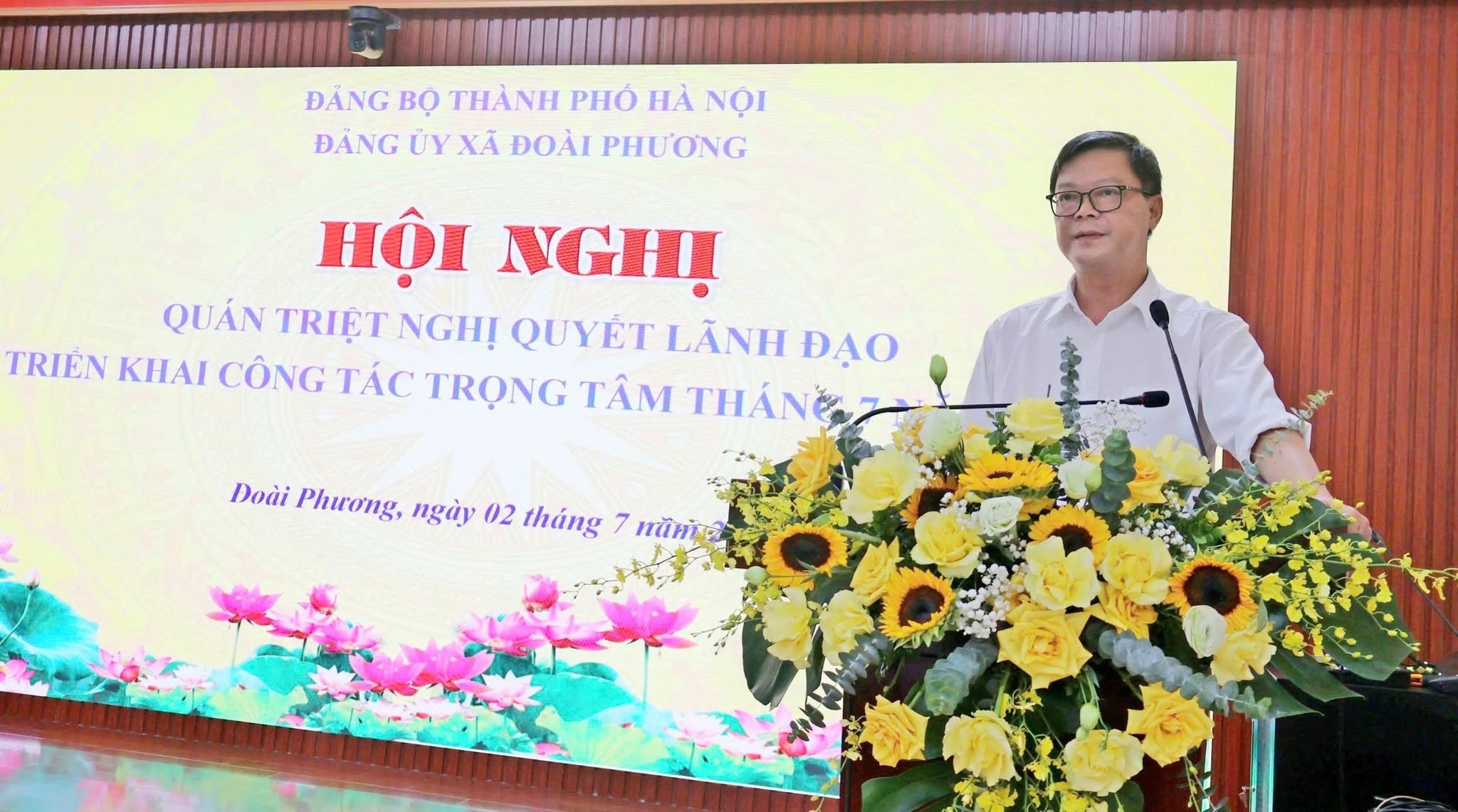 Xã Đoài Phương triển khai nhiệm vụ trọng tâm tháng 7, tập trung kiện toàn bộ máy sau sắp xếp thôn