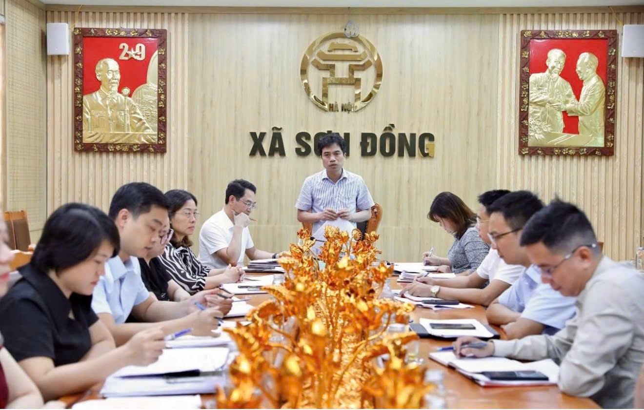 Xã Sơn Đồng rà soát hồ sơ đất đai quá hạn, quyết liệt nâng cao chất lượng giải quyết thủ tục hành chính