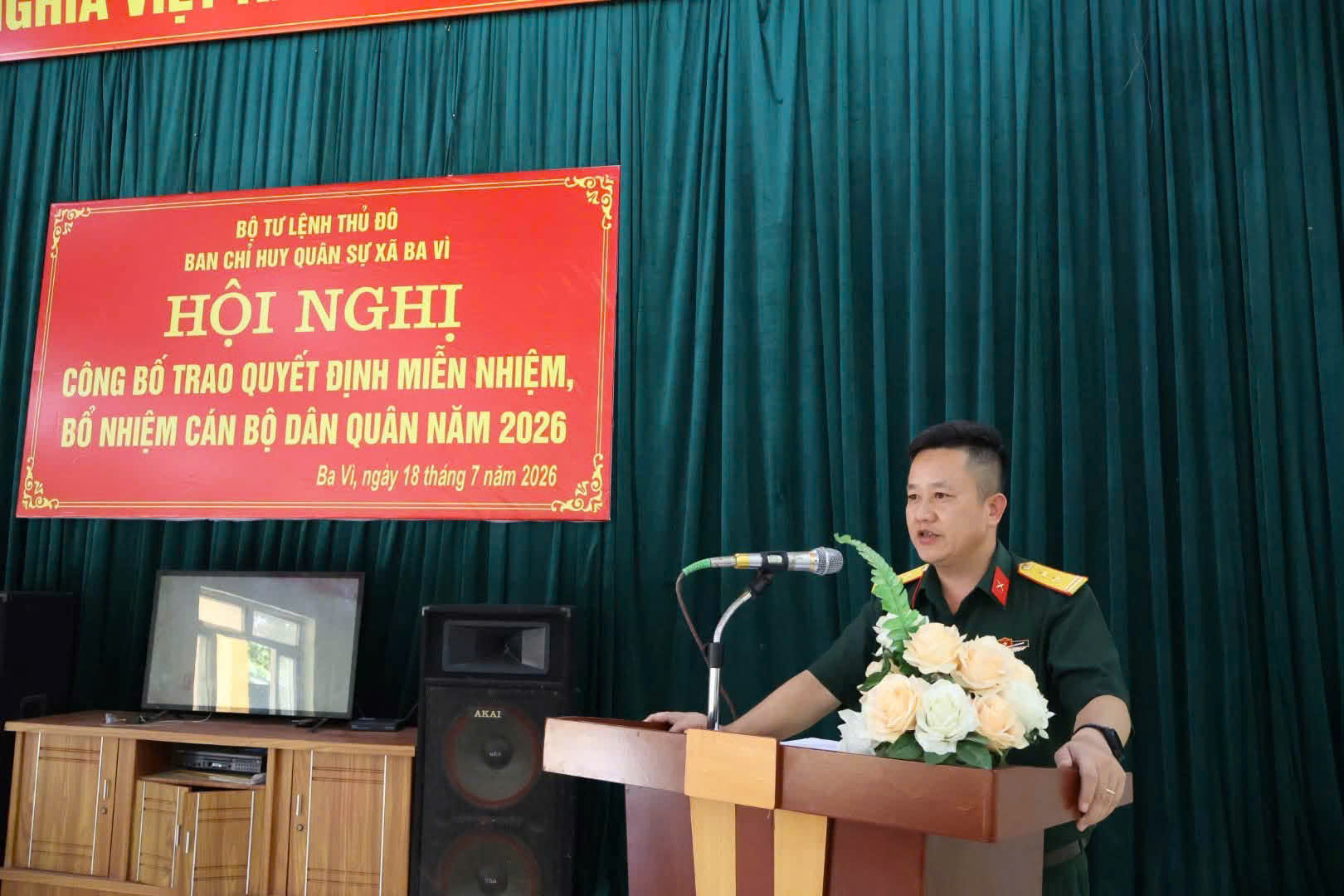 Xã Ba Vì kiện toàn đội ngũ Thôn đội trưởng, nâng cao năng lực lực lượng dân quân sau sắp xếp đơn vị thôn