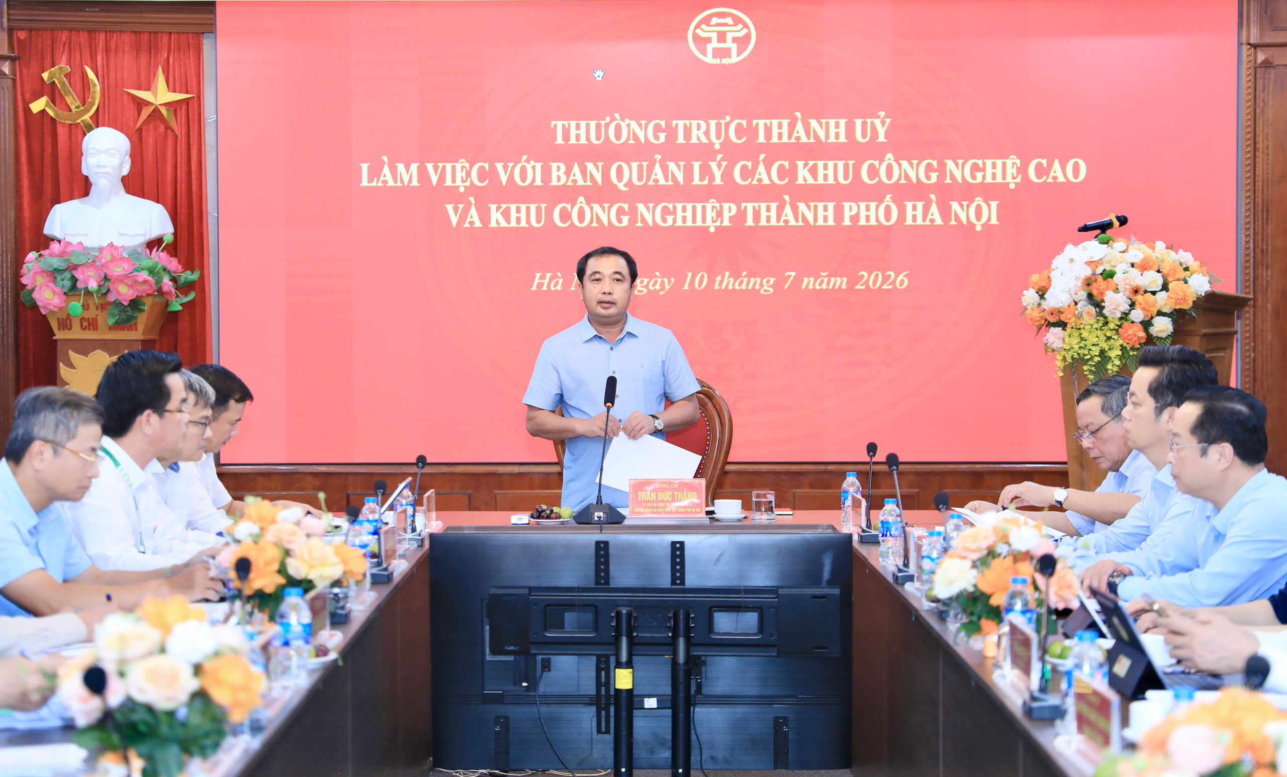 Bí thư Thành ủy Trần Đức Thắng: Tạo chuyển biến rõ nét trong phát triển Khu công nghệ cao Hòa Lạc