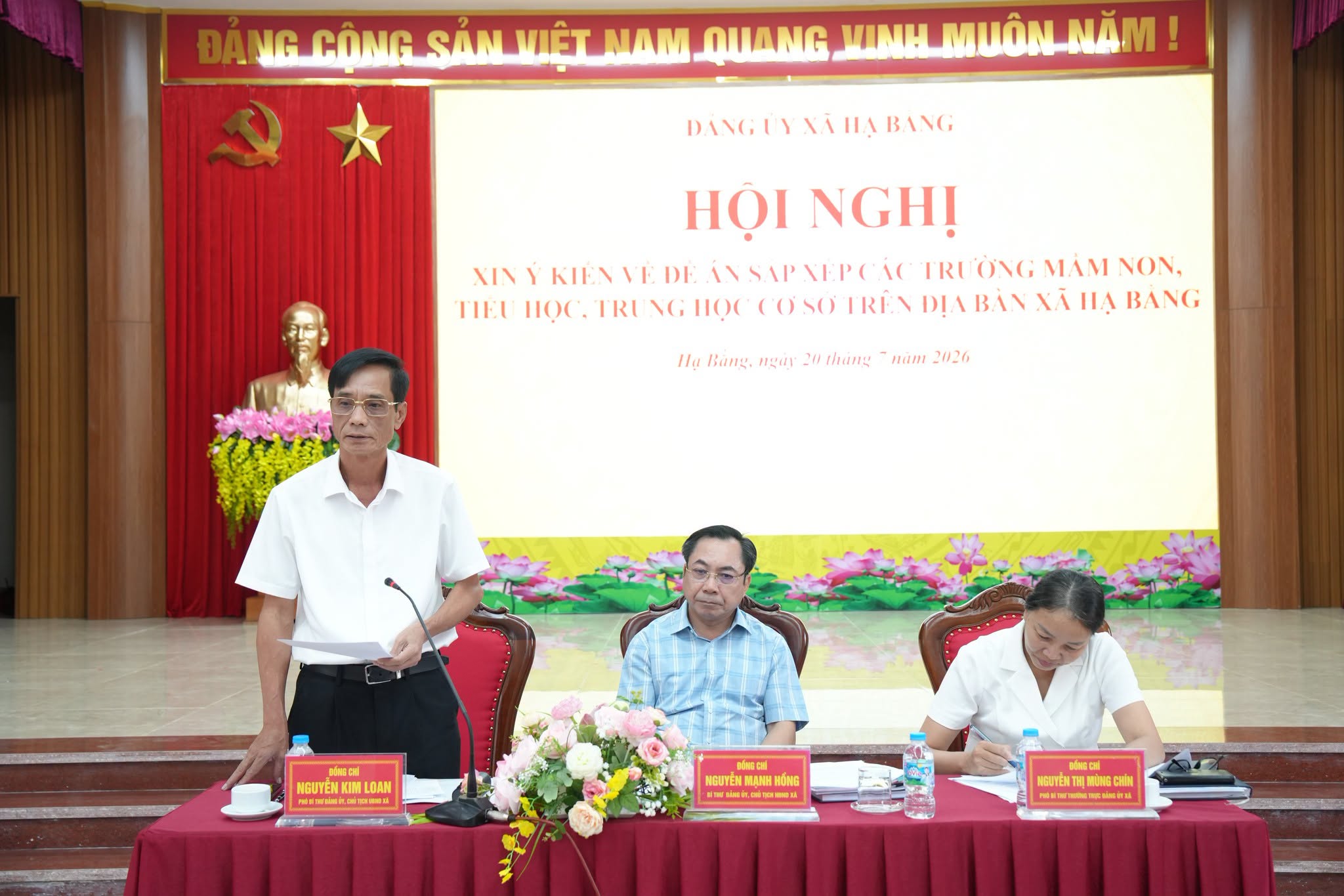 Xã Hạ Bằng lấy ý kiến hoàn thiện Đề án sắp xếp hệ thống trường công lập, chuẩn bị năm học mới