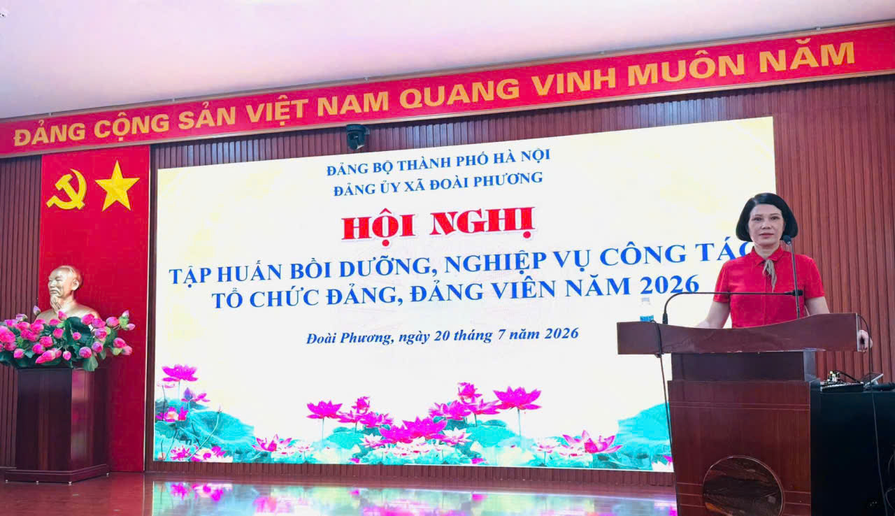 Xã Đoài Phương bồi dưỡng nghiệp vụ công tác xây dựng Đảng, nâng cao chất lượng đội ngũ cán bộ cơ sở