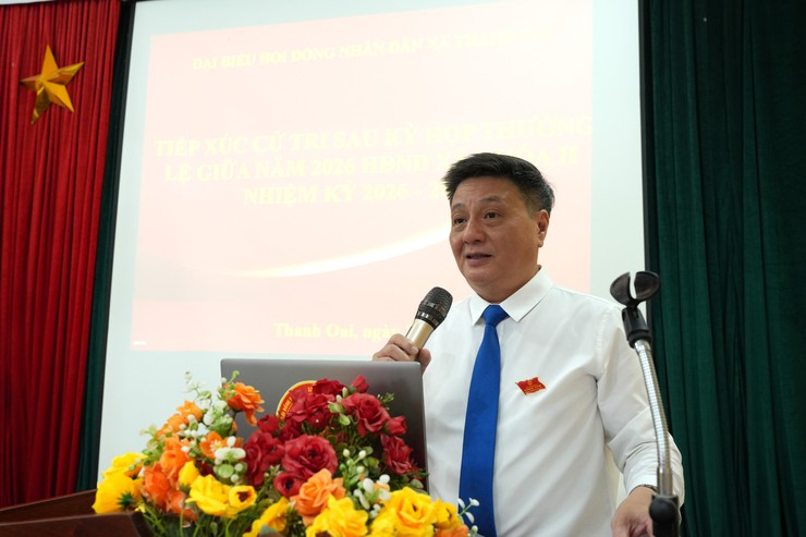 HĐND xã Thanh Oai lắng nghe tâm tư, nguyện vọng cử tri sau Kỳ họp thường lệ giữa năm 2026