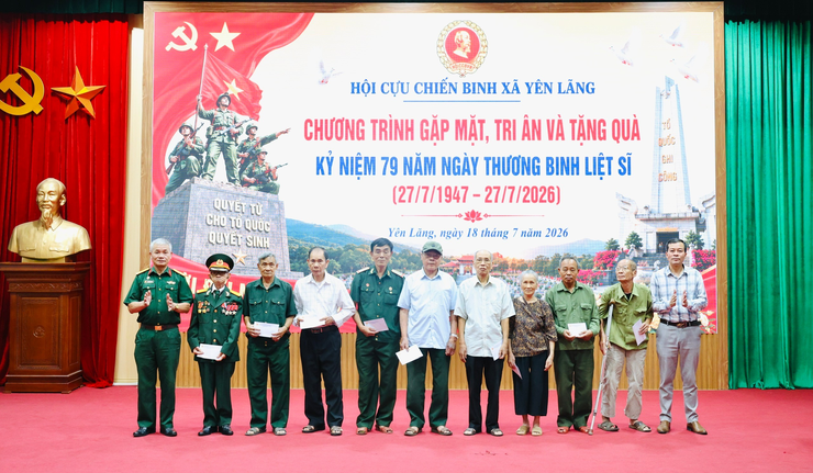 Hội Cựu chiến binh xã Yên Lãng tri ân thương binh, bệnh binh, lan tỏa truyền thống "Uống nước nhớ nguồn"