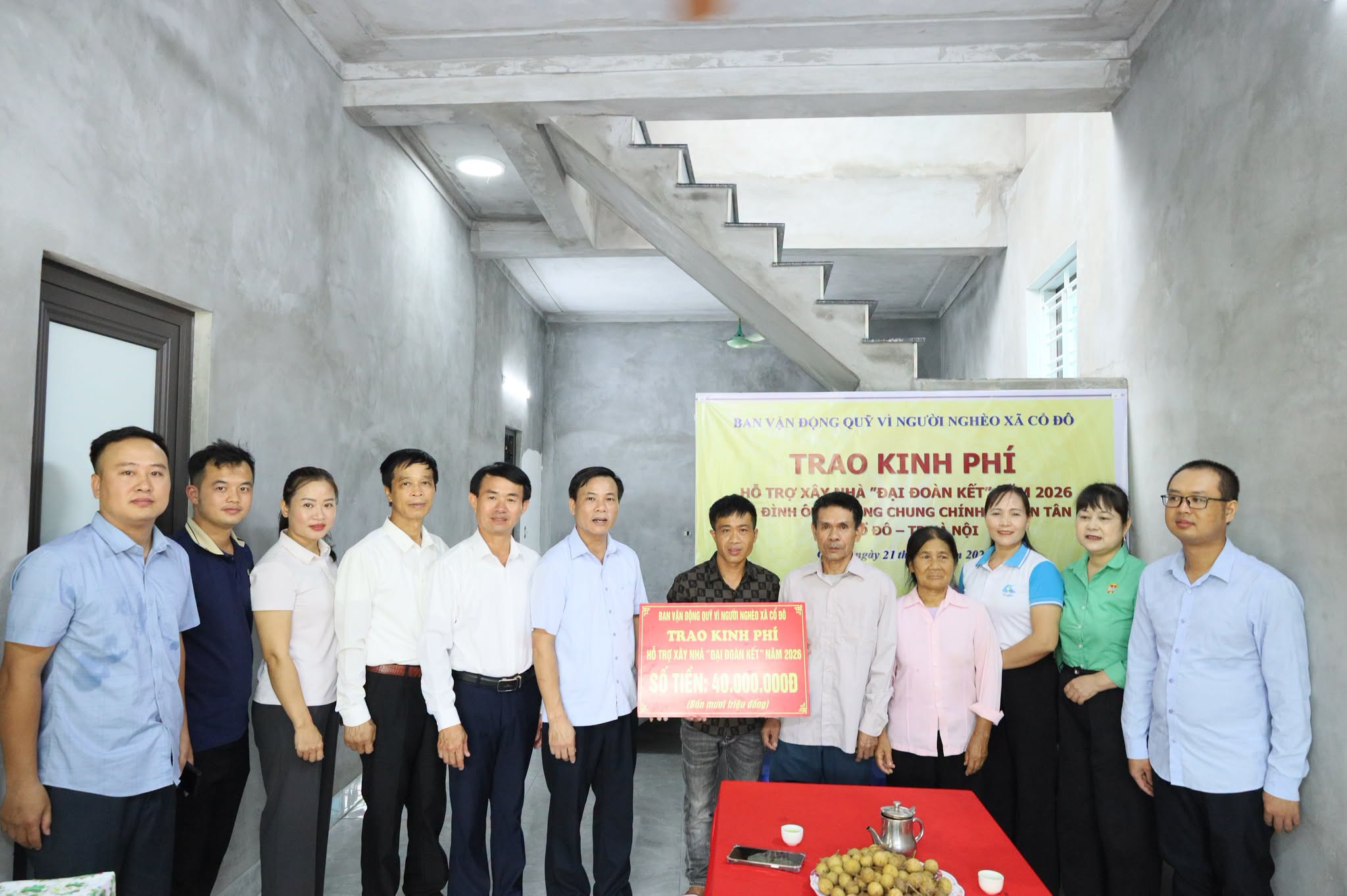 Xã Cổ Đô bàn giao 2 nhà Đại đoàn kết, tiếp thêm động lực cho các hộ khó khăn vươn lên ổn định cuộc sống