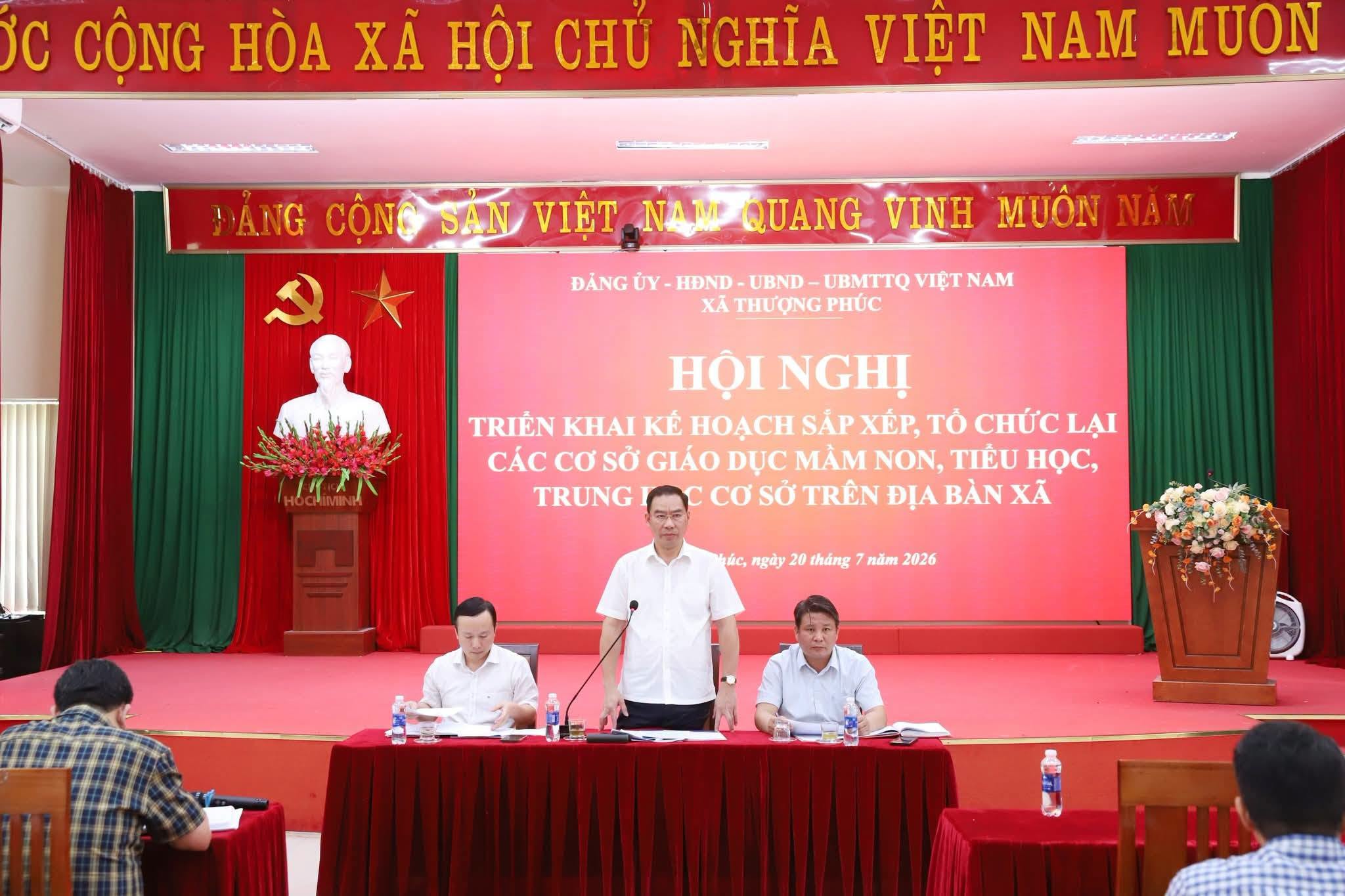 Xã Thượng Phúc triển khai phương án sắp xếp trường học công lập, hướng tới nâng cao chất lượng giáo dục