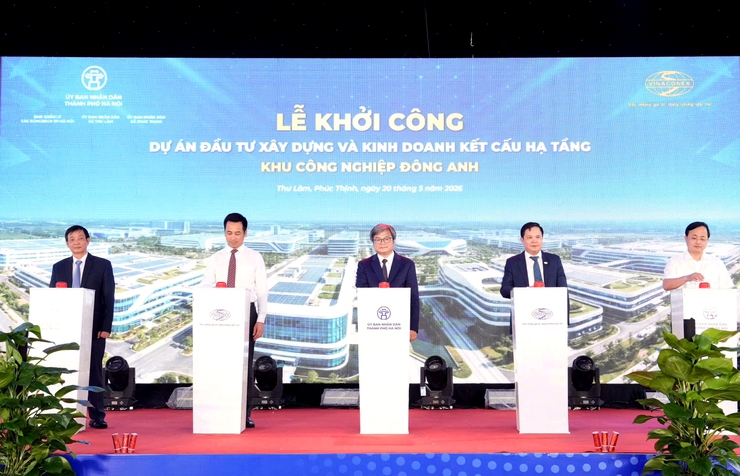 Khởi công Khu công nghiệp Đông Anh, mở rộng không gian phát triển công nghiệp công nghệ cao phía Bắc Thủ đô