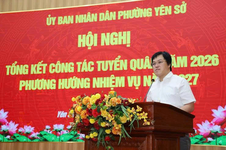 Phường Yên Sở hoàn thành 100% chỉ tiêu tuyển quân năm 2026, quyết tâm nâng cao chất lượng công tác tuyển chọn công dân nhập ngũ