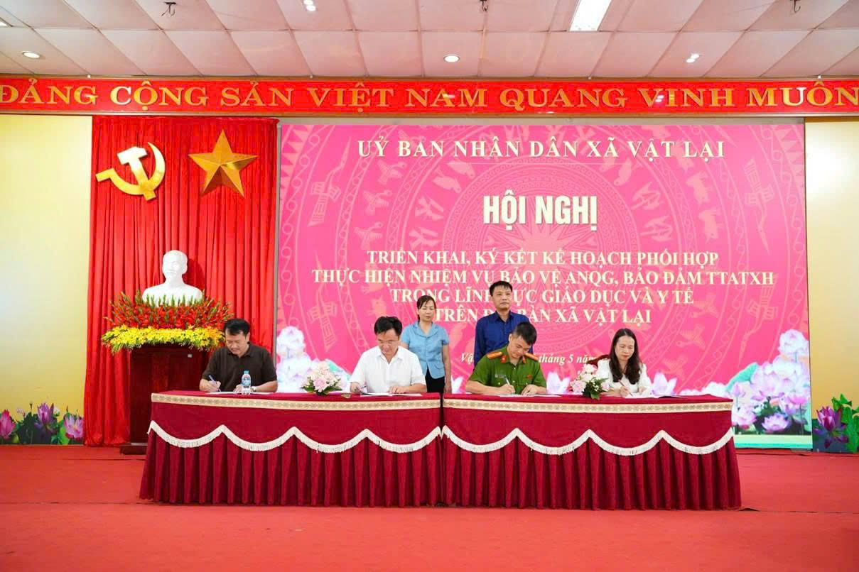 Xã Vật Lại tăng cường phối hợp liên ngành, củng cố thế trận bảo vệ an ninh trong lĩnh vực giáo dục và y tế