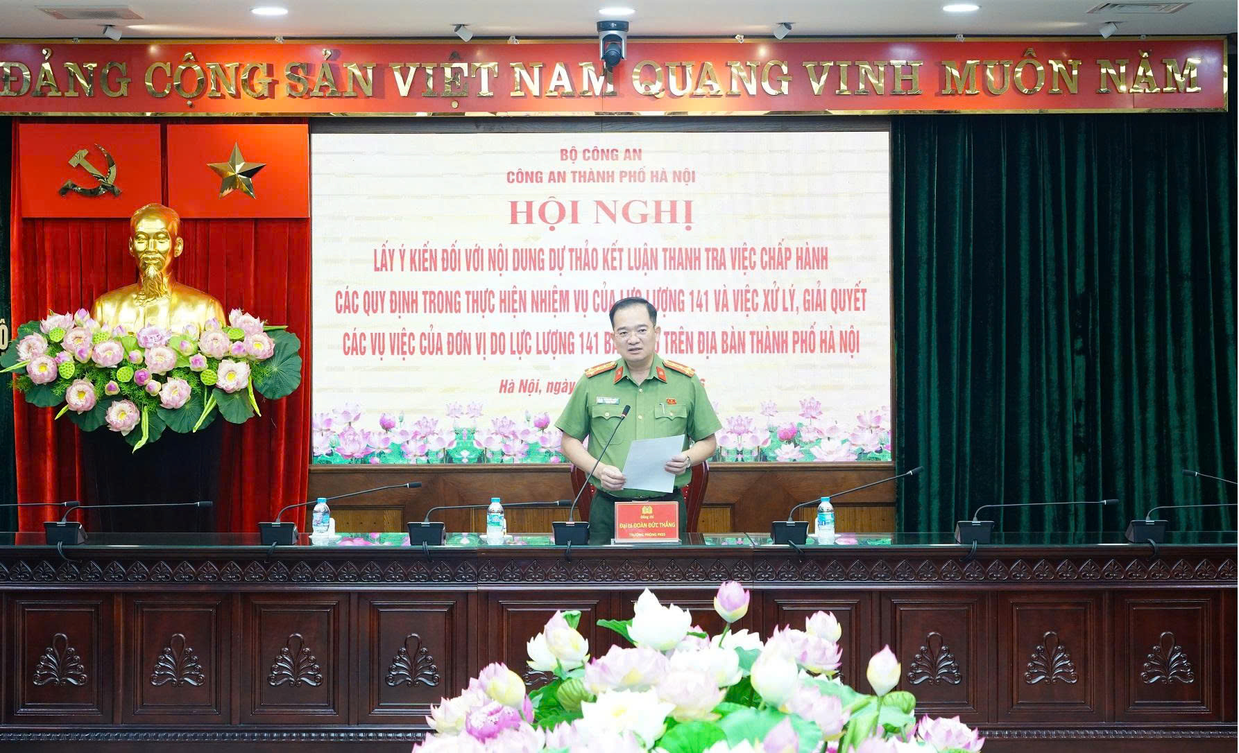 Công an thành phố Hà Nội hoàn thiện dự thảo kết luận thanh tra về công tác của lực lượng 141 tại các đơn vị cơ sở