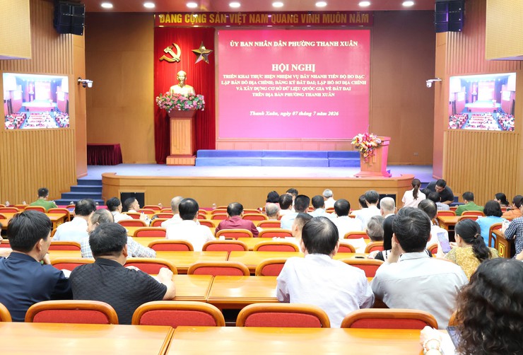 Phường Thanh Xuân phát động chiến dịch 45 ngày cao điểm xây dựng cơ sở dữ liệu đất đai, thúc đẩy chuyển đổi số trong quản lý