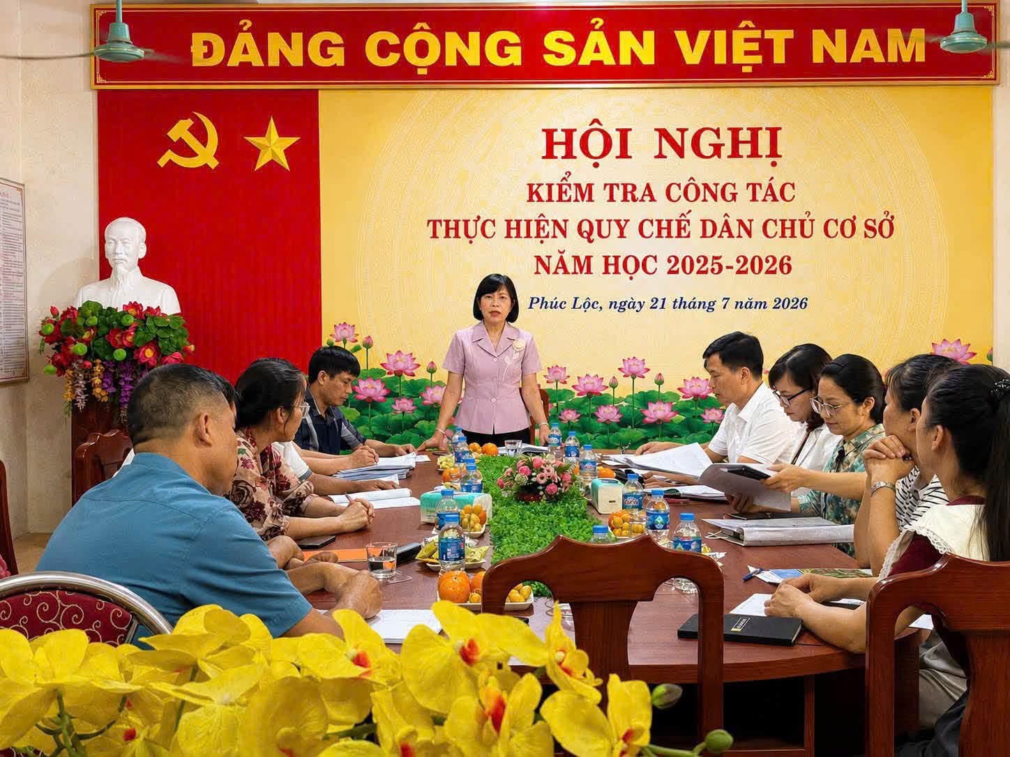 Xã Phúc Lộc đẩy mạnh kiểm tra, phát huy hiệu quả Quy chế dân chủ ở cơ sở trong nhà trường