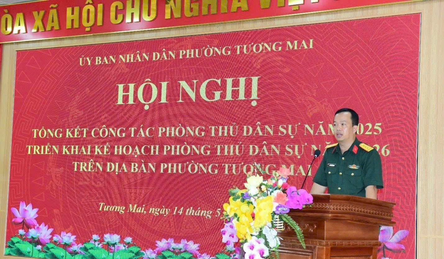 Phường Tương Mai nâng cao năng lực phòng thủ dân sự, chủ động ứng phó thiên tai trong giai đoạn mới