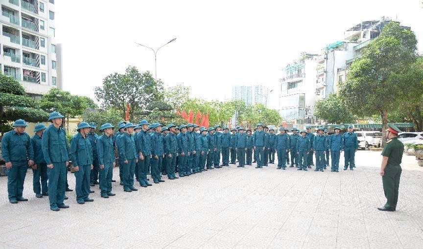 Phường Thanh Liệt nâng cao năng lực sẵn sàng chiến đấu cho lực lượng dân quân cơ động