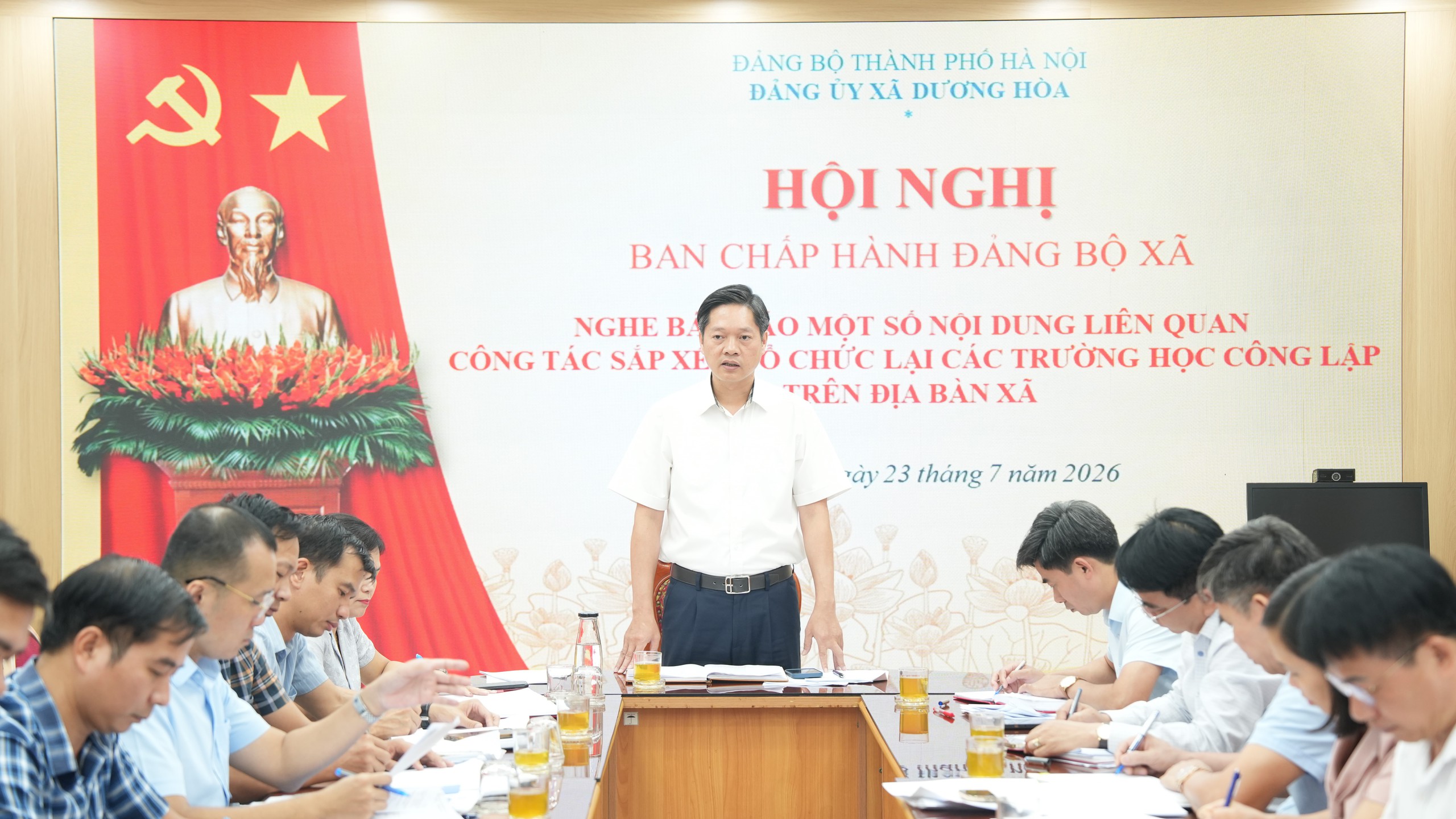 Đảng bộ xã Dương Hòa thống nhất chủ trương tổ chức lại hệ thống trường học theo mô hình một cấp học đa cơ sở