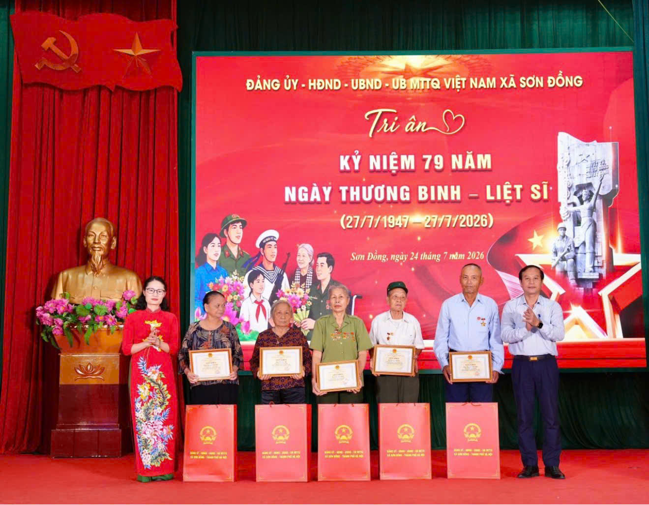 Xã Sơn Đồng lan tỏa nghĩa tình tri ân, biểu dương những tập thể, cá nhân tận tâm chăm lo người có công