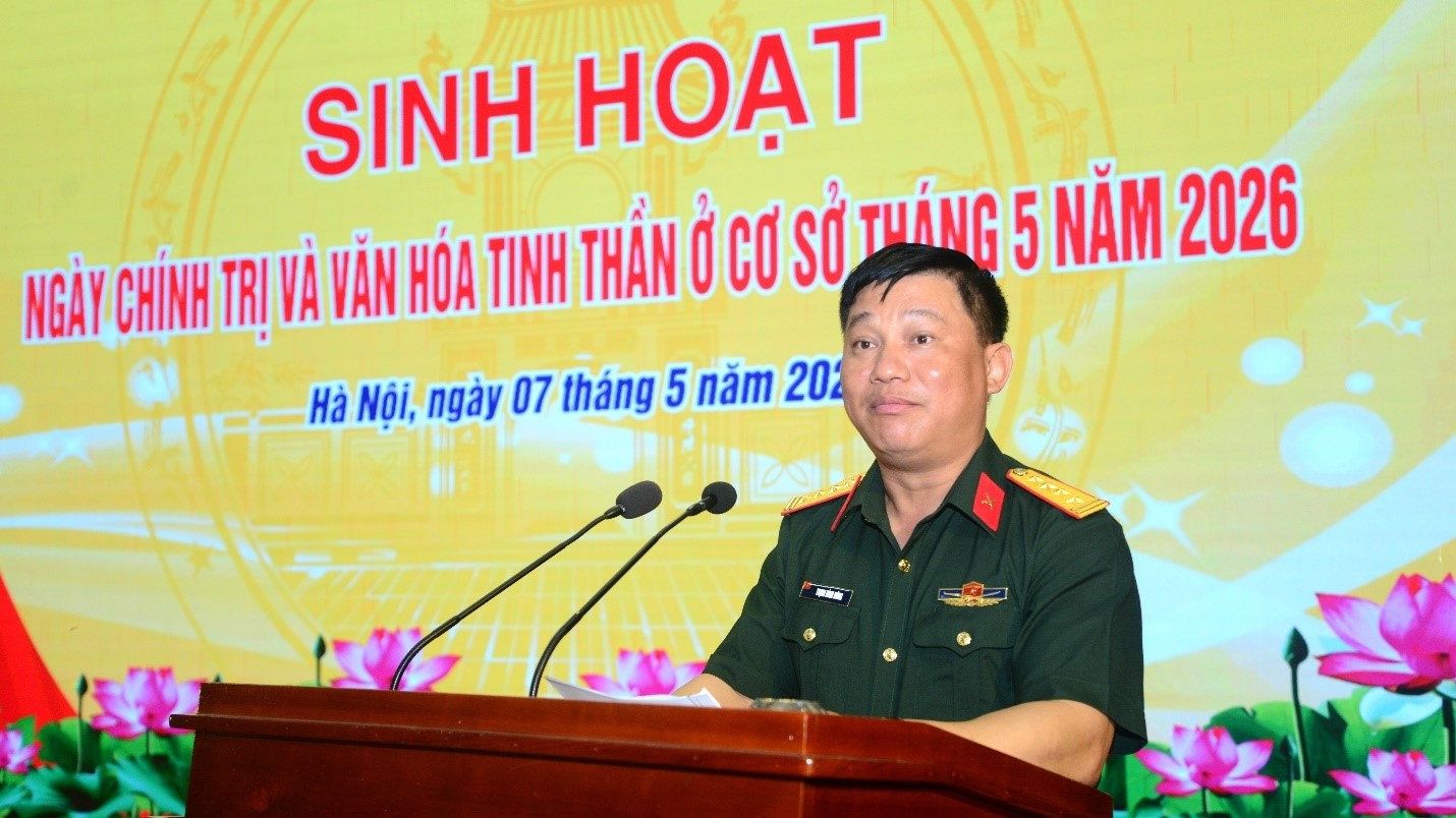 Trường Quân sự Bộ Tư lệnh Thủ đô Hà Nội phát huy dân chủ trong Ngày Chính trị và văn hóa tinh thần