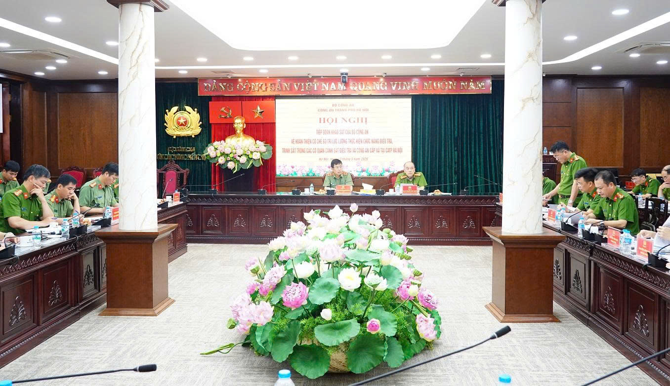 Bộ Công an khảo sát mô hình bố trí lực lượng điều tra và trinh sát cơ sở tại Công an thành phố Hà Nội