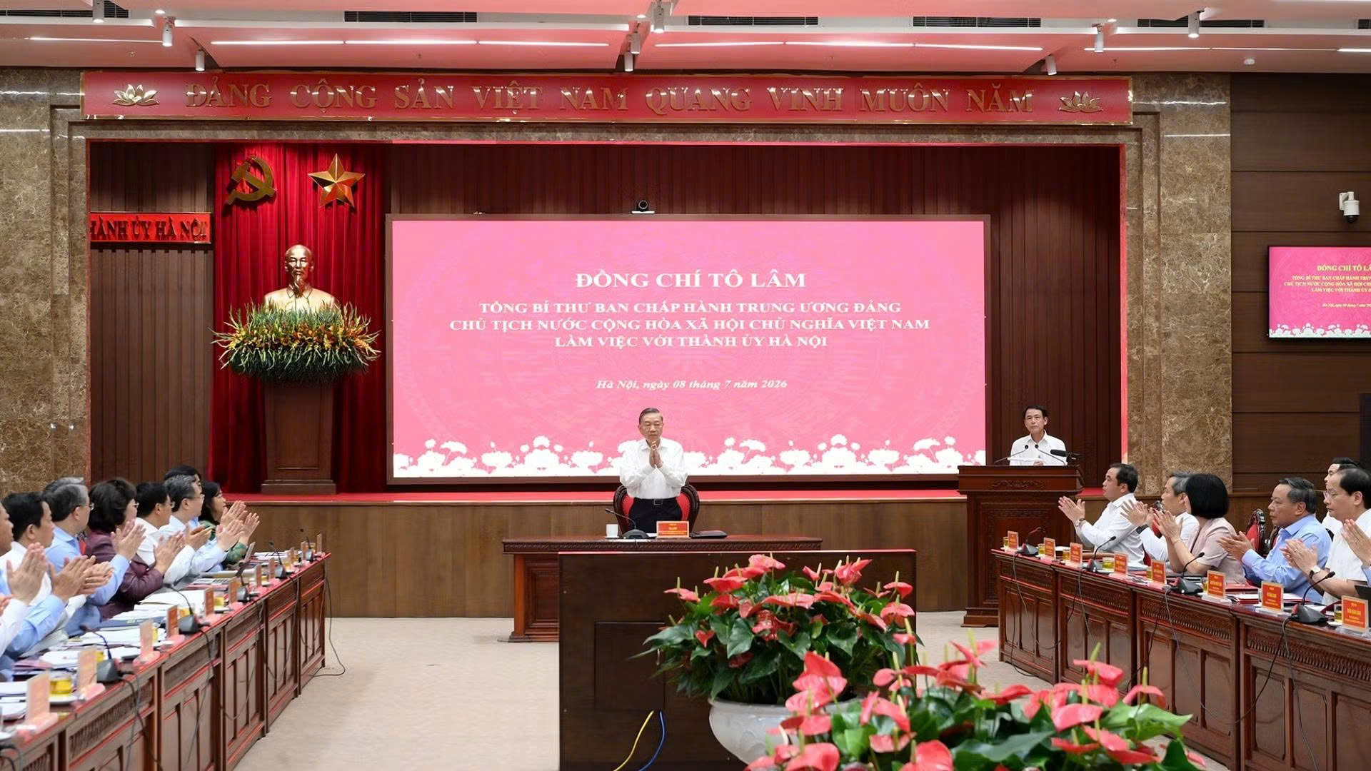 Thành ủy Hà Nội chỉ đạo thực hiện ý kiến của Tổng Bí thư, Chủ tịch nước Tô Lâm về hoàn thiện thể chế và thực thi pháp luật