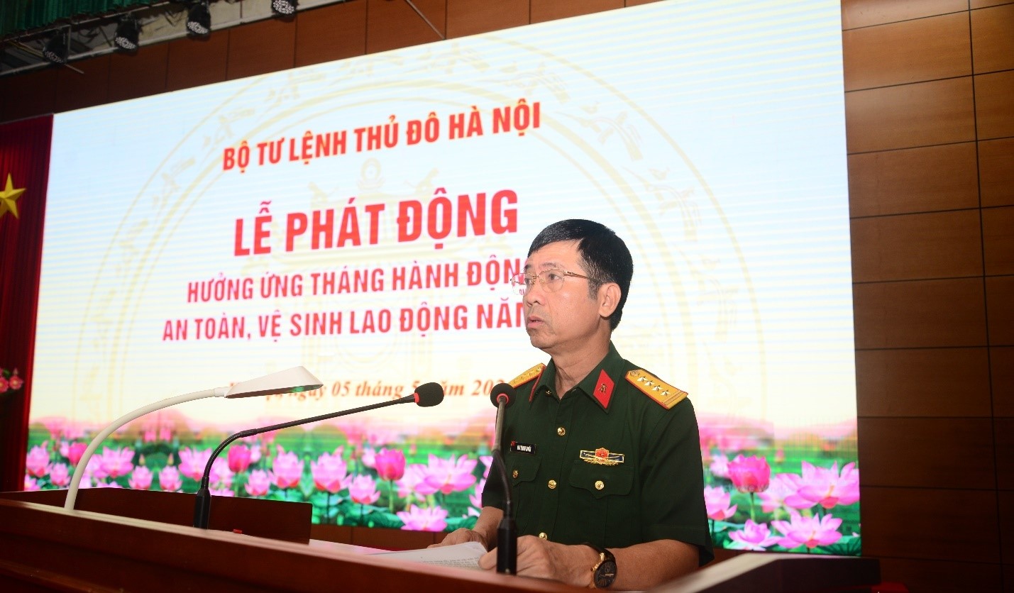 Bộ Tư lệnh Thủ đô Hà Nội phát động Tháng hành động về an toàn, vệ sinh lao động năm 2026