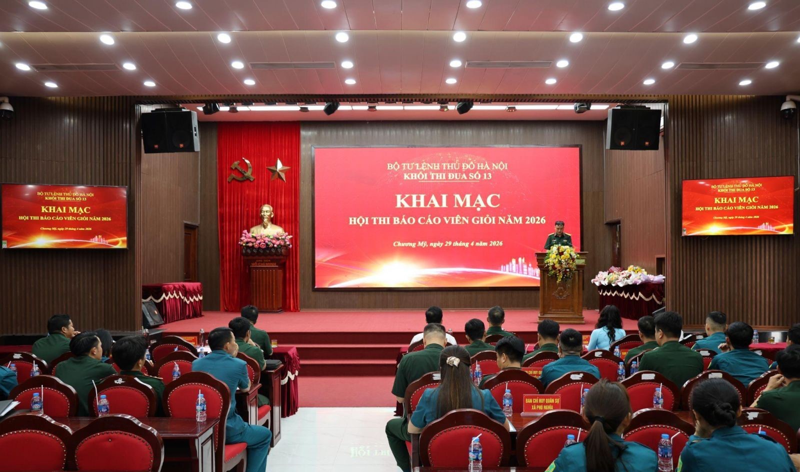 Khối thi đua số 13 Bộ Tư lệnh Thủ đô Hà Nội nâng cao chất lượng đội ngũ báo cáo viên qua hội thi năm 2026