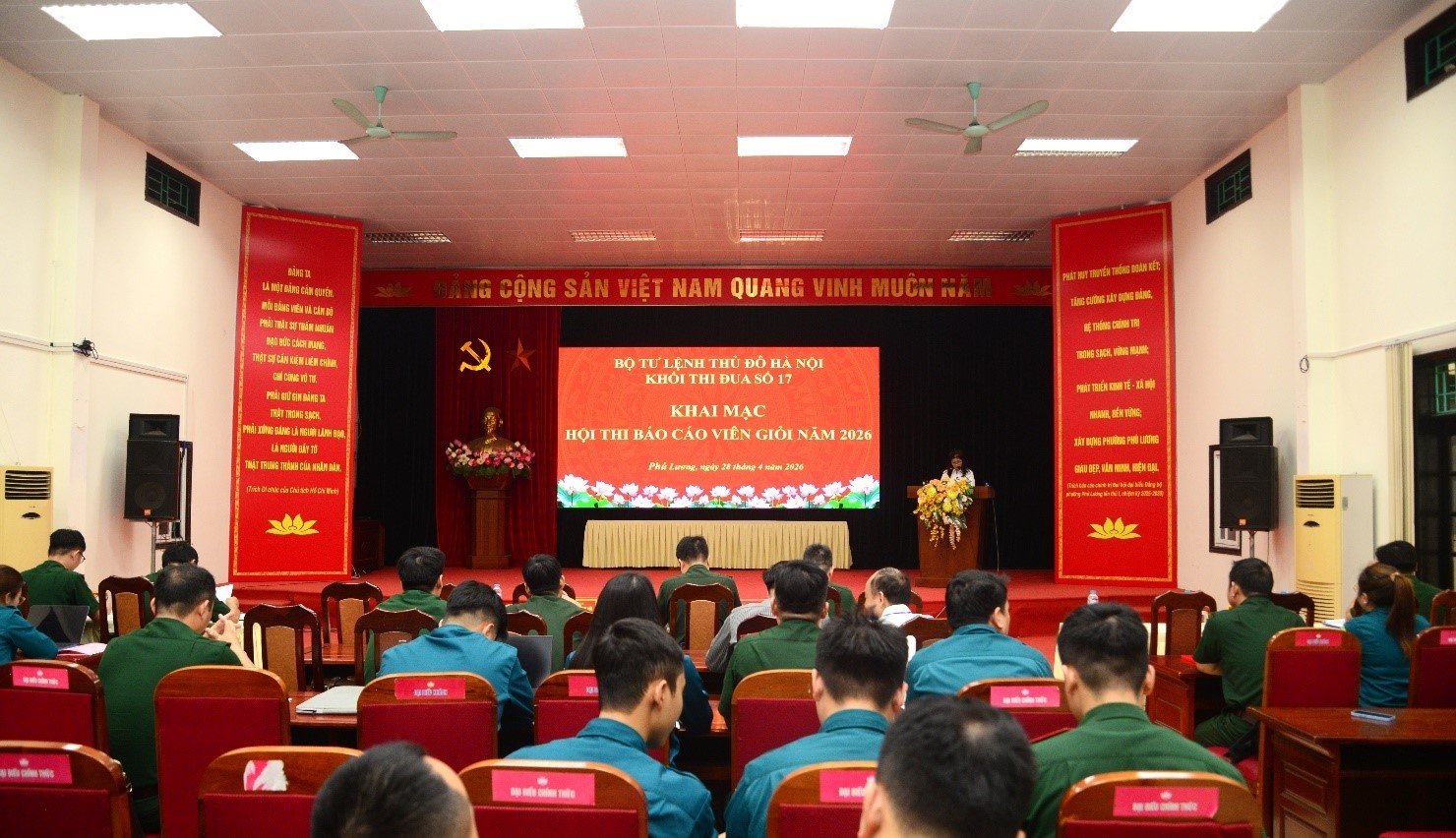 Khối thi đua số 17, Bộ Tư lệnh Thủ đô Hà Nội nâng cao chất lượng đội ngũ báo cáo viên qua hội thi năm 2026