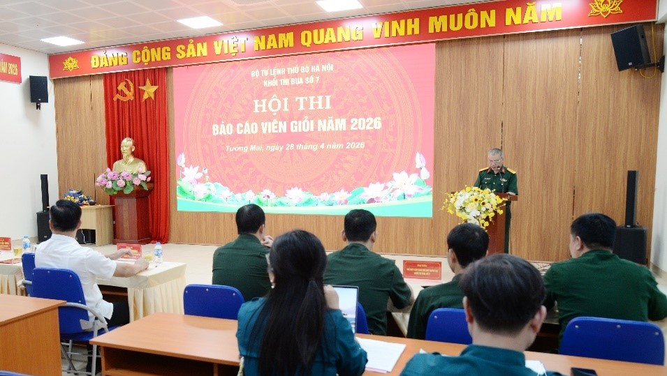 Khối thi đua số 7, Bộ Tư lệnh Thủ đô Hà Nội nâng cao chất lượng tuyên truyền qua Hội thi Báo cáo viên giỏi