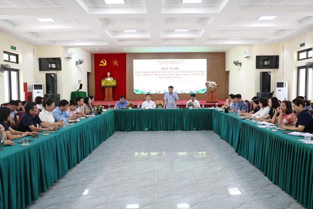 Đảng ủy xã Xuân Mai thống nhất lộ trình tổ chức lại hệ thống trường công lập, bảo đảm vận hành ổn định trước năm học mới