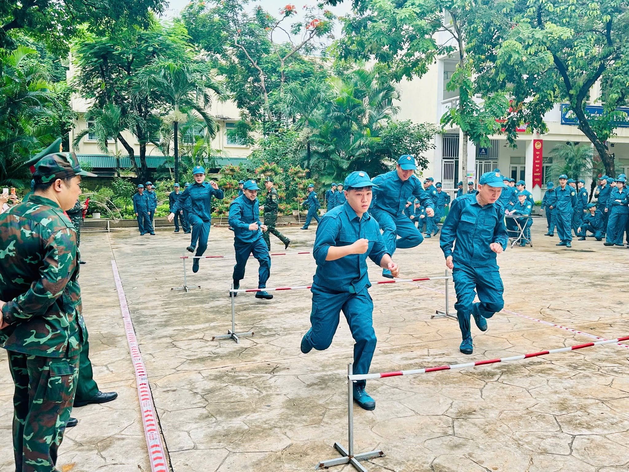 Phường Khương Đình nâng cao năng lực dân quân tự vệ qua Hội thao phòng cháy, chữa cháy và cứu nạn, cứu hộ năm 2026