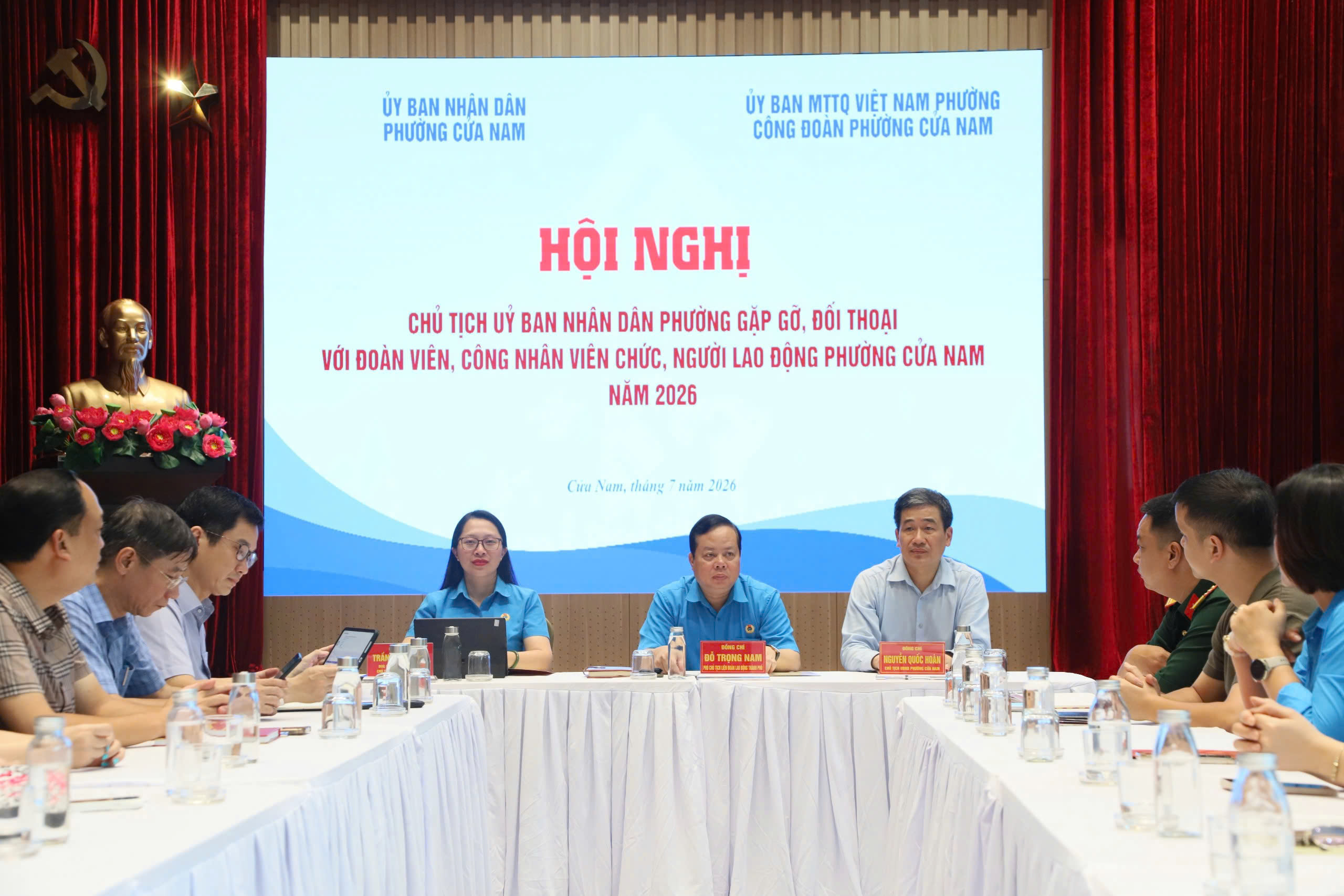 Phường Cửa Nam đối thoại với đoàn viên, người lao động, thành lập 7 công đoàn cơ sở mới