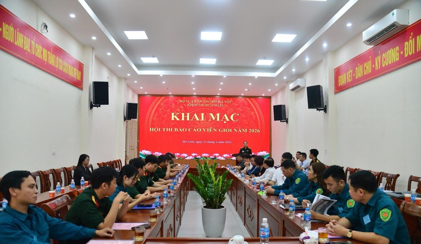 Khối thi đua số 12 Bộ Tư lệnh Thủ đô Hà Nội nâng cao bản lĩnh, kỹ năng đội ngũ báo cáo viên