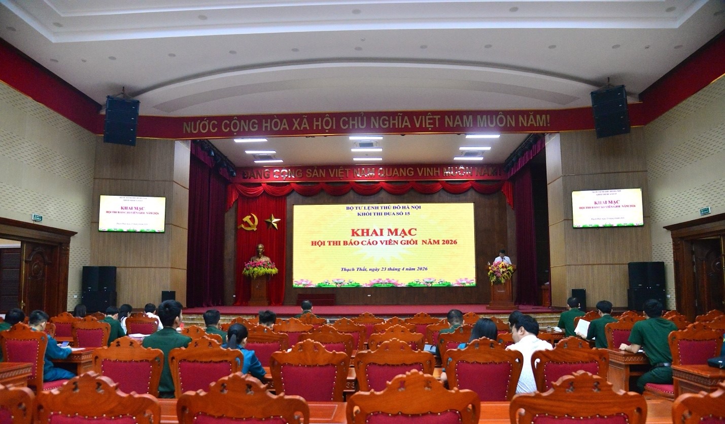 Khối thi đua số 15 Bộ Tư lệnh Thủ đô Hà Nội nâng chất đội ngũ báo cáo viên từ hội thi
