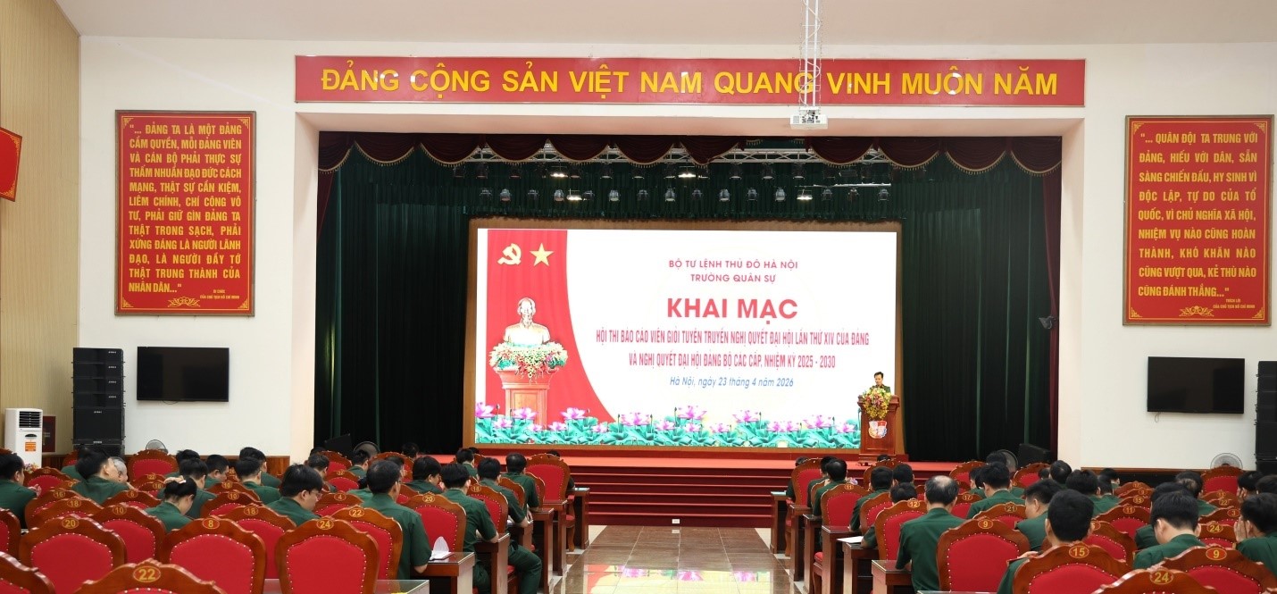 Trường Quân sự Bộ Tư lệnh Thủ đô Hà Nội nâng chất đội ngũ báo cáo viên từ hội thi cấp Nhà trường