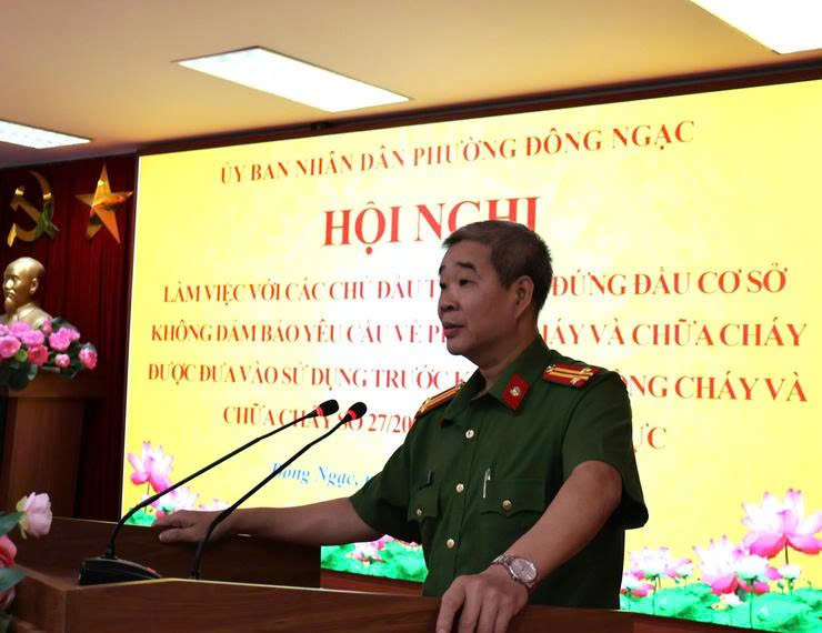 Phường Đông Ngạc rà soát 39 cơ sở, siết trách nhiệm khắc phục tồn tại về phòng cháy, chữa cháy